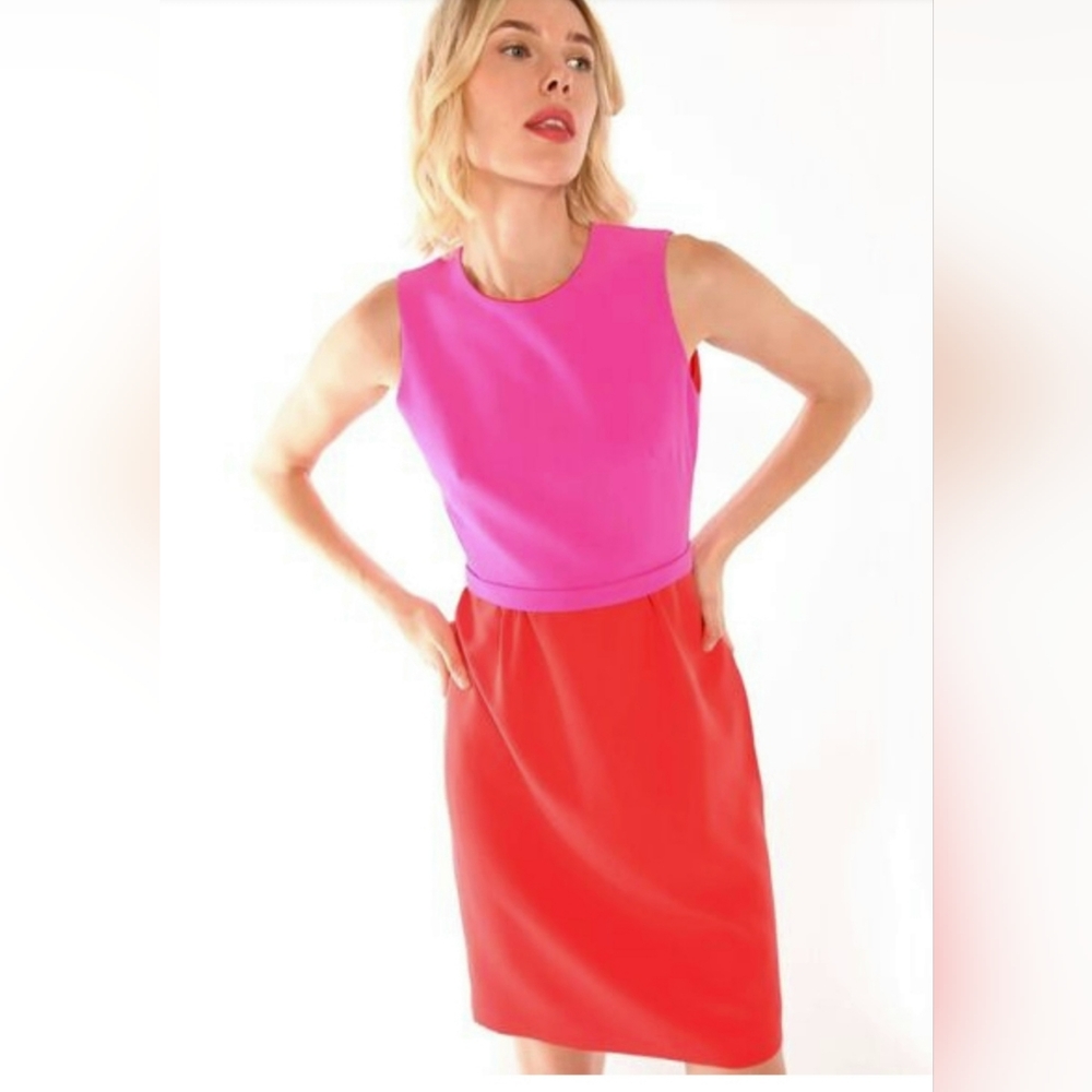 Vilagallo Olivia Sleeveless Colorblock Dress